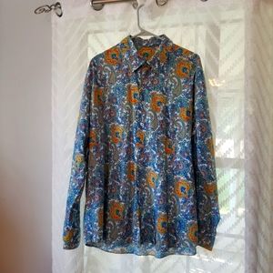 Alan flusser button down mens dress shirt